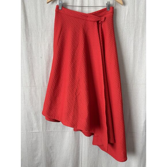 Vintage Womens 70s Boho Asymmetrical Thick Textured Wrap Skirt Size S Retro - Picture 1 of 6